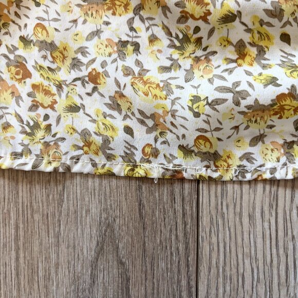 Promesa Floral Butter Yellow Smocked Midi Dress Womens Small Boho Cottagecore - Picture 13 of 16